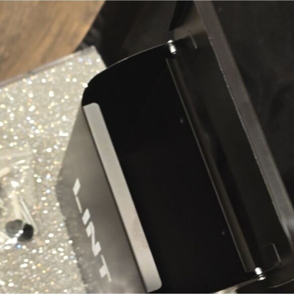 At Home Rectangular Metal Lint Box- Black - Picture 6 of 7